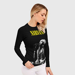 Рашгард женский Группа Nirvana Курт Кобейн, цвет: 3D-принт — фото 2