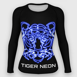 Рашгард женский Tiger neon art, цвет: 3D-принт