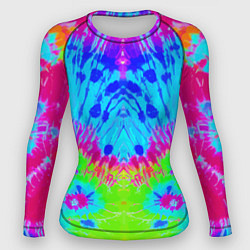 Рашгард женский Tie-Dye abstraction, цвет: 3D-принт