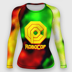 Рашгард женский Робот полицейский flame, цвет: 3D-принт