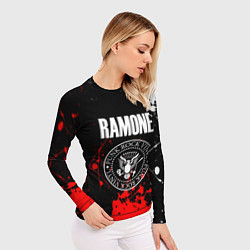 Рашгард женский Ramones краски метал группа, цвет: 3D-принт — фото 2