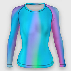 Рашгард женский Неоновые голографические линии, цвет: 3D-принт