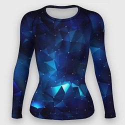 Женский рашгард Синие осколки из мелких абстрактных части калейдос