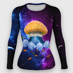 Рашгард женский Space mushroom, цвет: 3D-принт