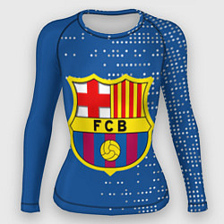 Рашгард женский Футбольный клуб Барселона - логотип крупный, цвет: 3D-принт