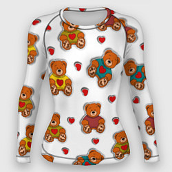 Женский рашгард Наклейки мишки игрушечные и сердца