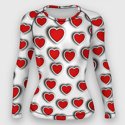 Женский рашгард Стикеры наклейки сердечки объемные