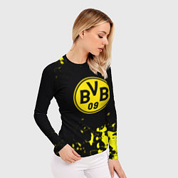 Рашгард женский Borussia краски жёлтые, цвет: 3D-принт — фото 2