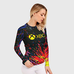 Рашгард женский Xbox краски текстура, цвет: 3D-принт — фото 2