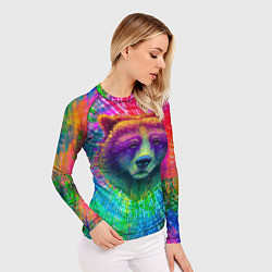 Рашгард женский Цветной медведь, цвет: 3D-принт — фото 2