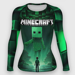 Рашгард женский Minecraft зеленый монстр, цвет: 3D-принт