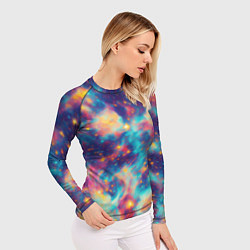 Рашгард женский Космические яркие узоры, цвет: 3D-принт — фото 2