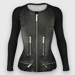 Рашгард женский Terminator first - leather jacket, цвет: 3D-принт