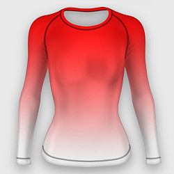 Рашгард женский Красно белый градиент, цвет: 3D-принт