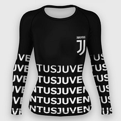 Рашгард женский Juventus pattern fc club steel, цвет: 3D-принт