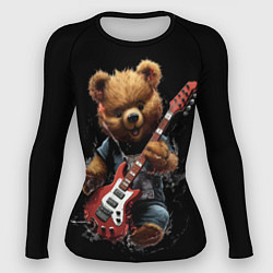 Женский рашгард Большой плюшевый медведь играет на гитаре