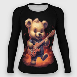 Рашгард женский Плюшевый медведь играет на гитаре, цвет: 3D-принт