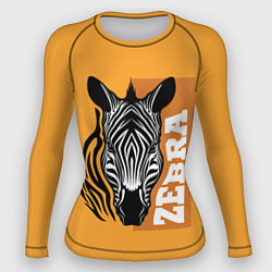 Рашгард женский Zebra head, цвет: 3D-принт