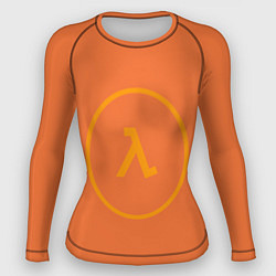 Рашгард женский Half-Life оранжевый, цвет: 3D-принт