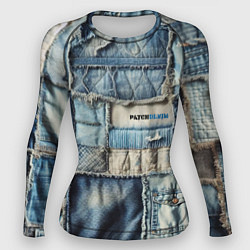 Женский рашгард Patchwork denim - vogue