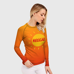Рашгард женский Orange sunshine reggae, цвет: 3D-принт — фото 2