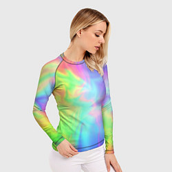 Рашгард женский Яркий тай-дай абстракция, цвет: 3D-принт — фото 2