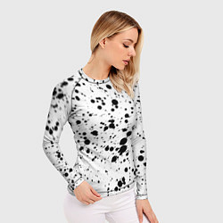 Рашгард женский Черные пятна, цвет: 3D-принт — фото 2