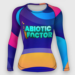 Женский рашгард Abiotic Factor цветные круги и лого