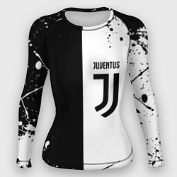 Рашгард женский Juventus краски текстура спорт, цвет: 3D-принт