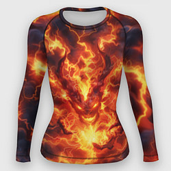 Рашгард женский Огненный демон, цвет: 3D-принт