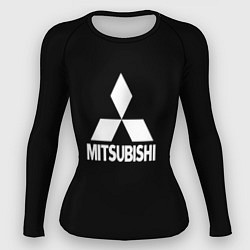 Женский рашгард Mitsubishi logo white