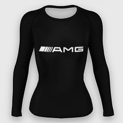 Рашгард женский Amg logo white, цвет: 3D-принт