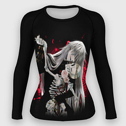 Рашгард женский Темный дворецкий Гробовщик танцует со скелетом, цвет: 3D-принт