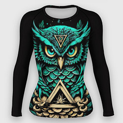 Женский рашгард Мудрая сова в скандинавском стиле
