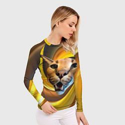 Рашгард женский Голова кота Шлепы, цвет: 3D-принт — фото 2