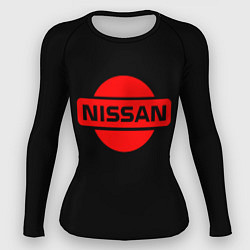 Женский рашгард Nissan red logo