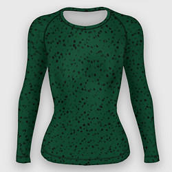 Рашгард женский Тёмный зелёный мелкими пятнами, цвет: 3D-принт