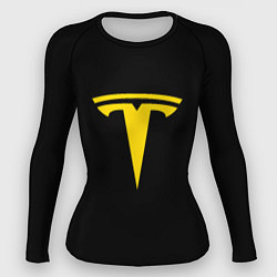 Рашгард женский Tesla yellow, цвет: 3D-принт