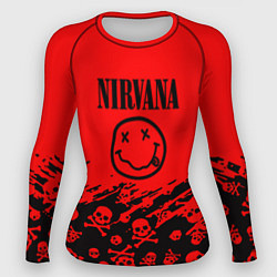 Женский рашгард Nirvana rock skull