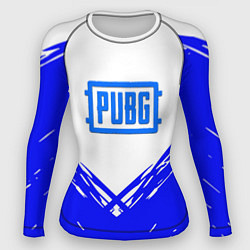 Рашгард женский PUBG синие краски, цвет: 3D-принт