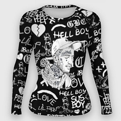 Женский рашгард Lil Peep pattern автографы лого