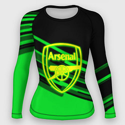 Женский рашгард Arsenal geometry line green