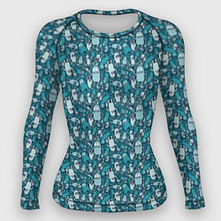 Рашгард женский Монстры с языком - паттерн, цвет: 3D-принт