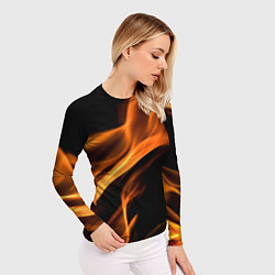 Рашгард женский Языки пламени текстура, цвет: 3D-принт — фото 2