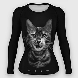 Женский рашгард Cat meow black and white - big picture