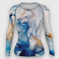 Рашгард женский Синий батик, цвет: 3D-принт