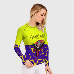 Рашгард женский Horizon zero dawn разломы, цвет: 3D-принт — фото 2