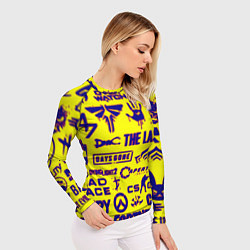 Рашгард женский Логотипы игр на жёлтом, цвет: 3D-принт — фото 2