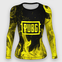 Женский рашгард PUBG fire yellow