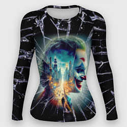 Рашгард женский Джокер в мегаполисе - осколки, цвет: 3D-принт